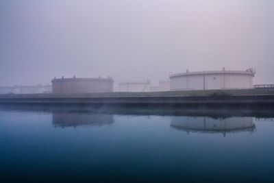 Reflection of built structures in water