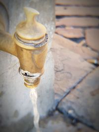 Close-up of water faucet