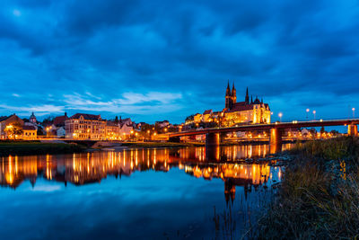 Panoramic view of albrechtsburg and cathedral meissen, germany