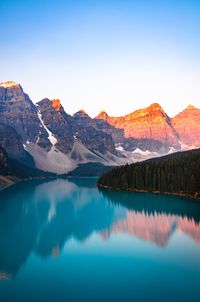 Scenic view of lake and mountains 