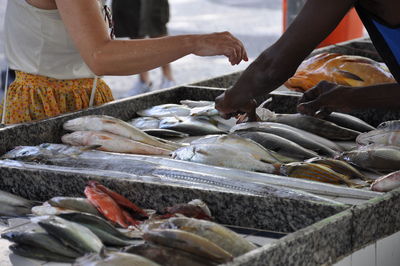 Close-up of fish for sale at market