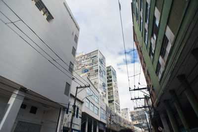 Low angle view of buildings in city