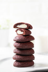 Close-up of cookies on table