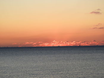 Sea against sky during sunset