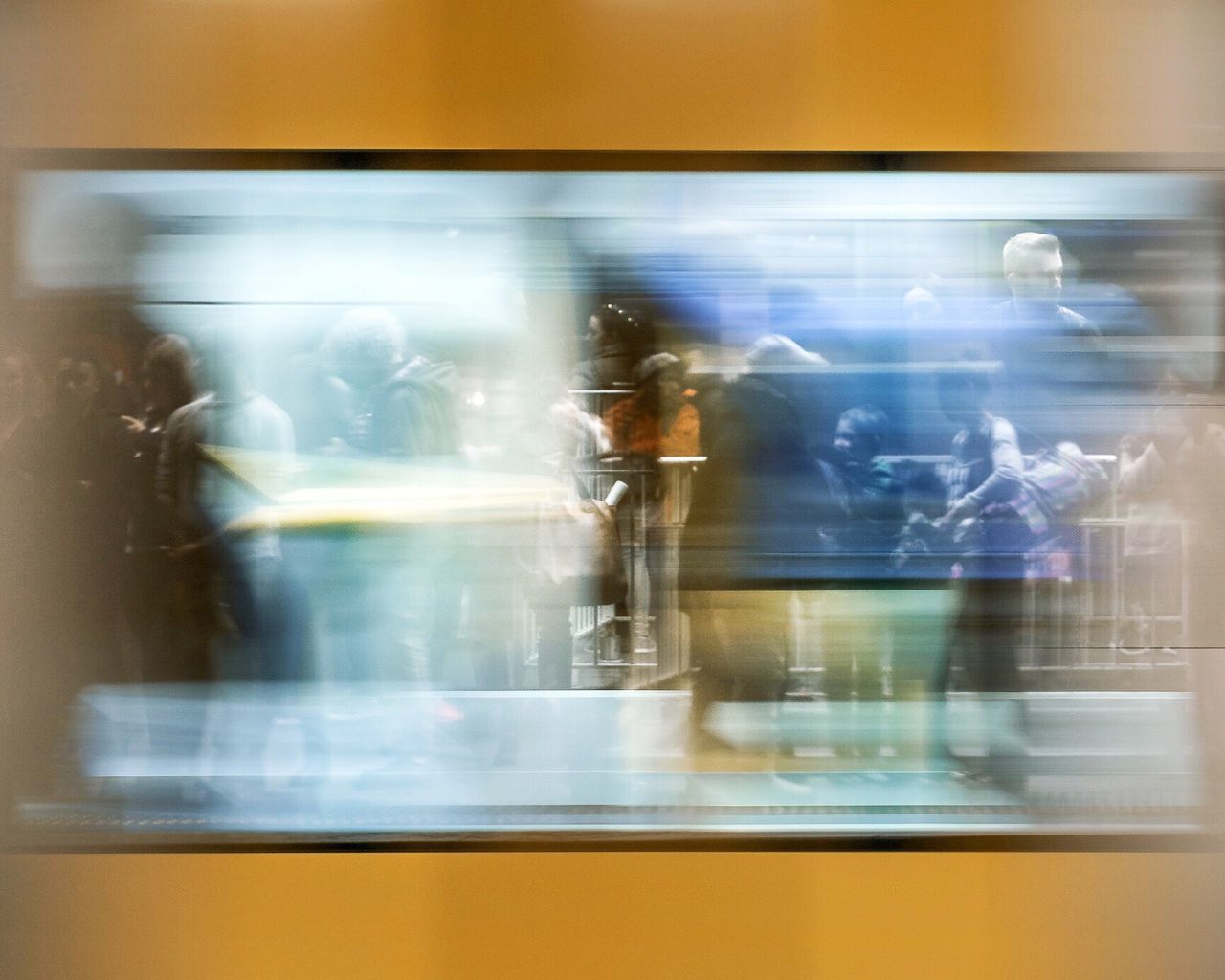 blurred motion, motion, speed, men, real people, lifestyles, large group of people, group of people, transportation, walking, women, train - vehicle, long exposure, indoors, public transportation, urgency, crowd, city, day, people, adult