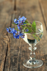 Close-up of flower vase on table