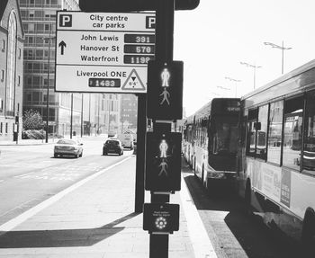 Road sign on city street