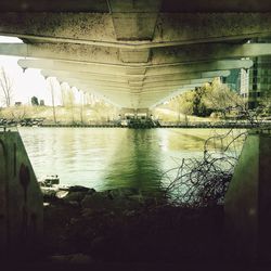 View of bridge over river