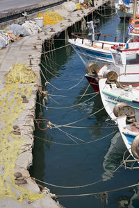 Boats in harbor