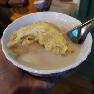 Close-up of dessert in bowl on table