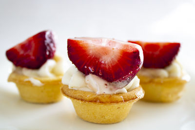 Close-up of cake slice in plate