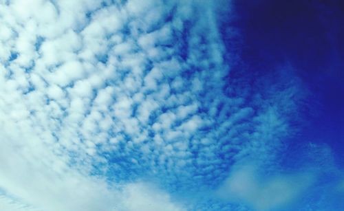 Low angle view of cloudy sky