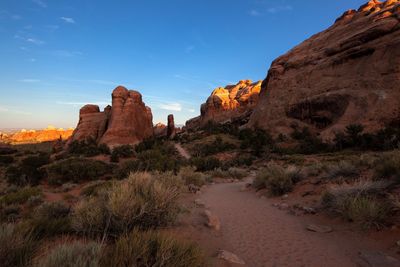 Rock formations on landscape