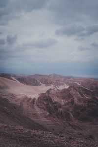 Scenic view of dramatic landscape against sky