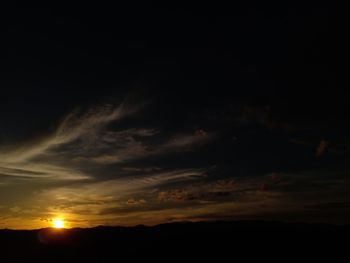 Low angle view of sky during sunset