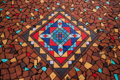 Full frame shot of tiled floor