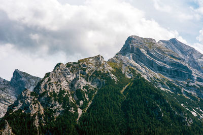 Panoramic view of mountain range against sky