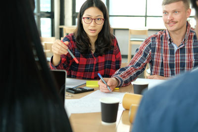 Business people working in office