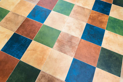 Full frame shot of tiled floor