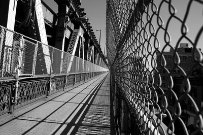 Chainlink fence on manhattan bridge