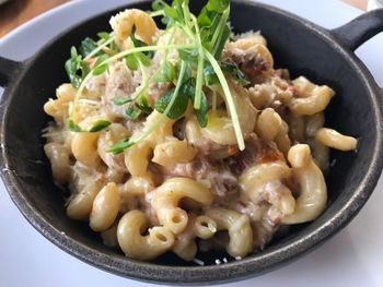 Close-up of noodles in bowl