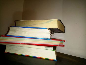 Stack of books on shelf