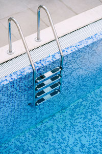 High angle view of swimming pool