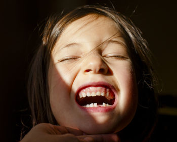 Close-up portrait of a girl