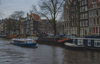 A canal in the heart of amsterdam, holland