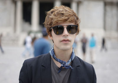 Portrait of man wearing sunglasses