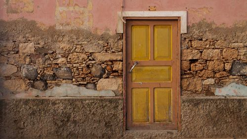 Close-up of door of house