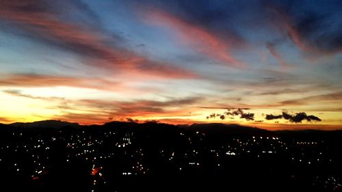 Scenic view of landscape against dramatic sky