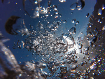 Full frame shot of wet glass