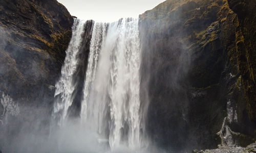 Scenic view of waterfall