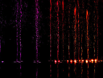Full frame shot of illuminated lights at night