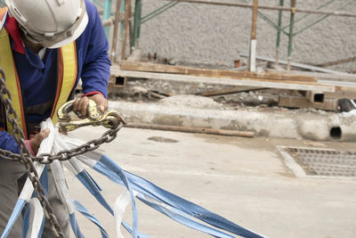 Man working at construction site