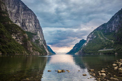 Scenic lysefjord seen from lysebotn, norway