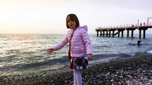 Little girl at the beach