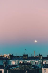 Building against clear sky during twilight