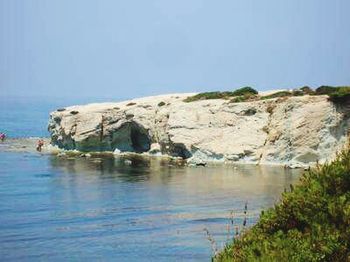 Rock formations in a sea