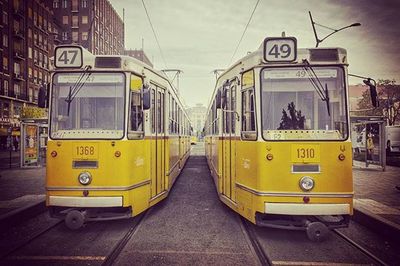 View of train against sky