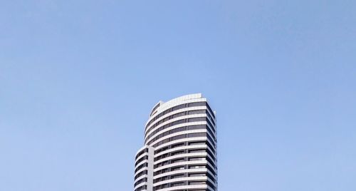 Low angle view of building against clear sky