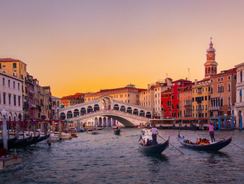 Boats in canal