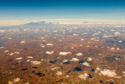 Aerial view of landscape against sky