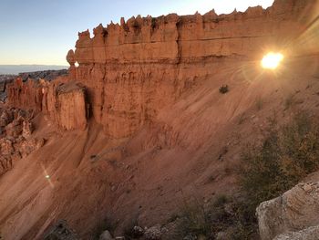 View of rock formations