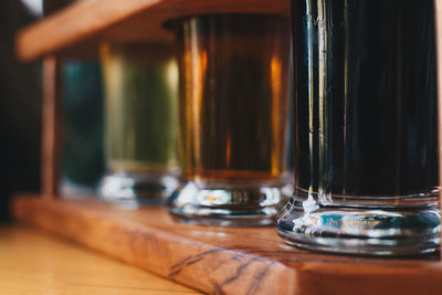 Close-up of drink in glass on table