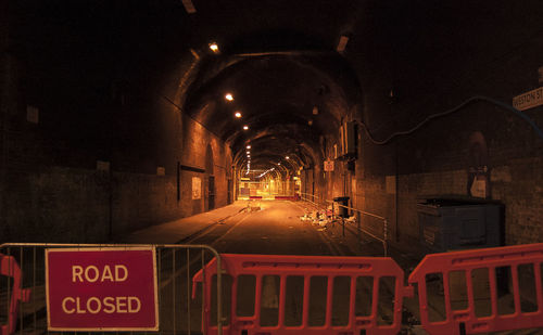 Illuminated street light at night