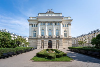 Low angle view of building against sky