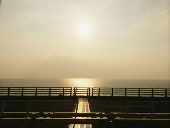 View of sea at sunset