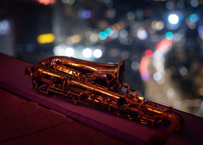 Close-up of musical instrument